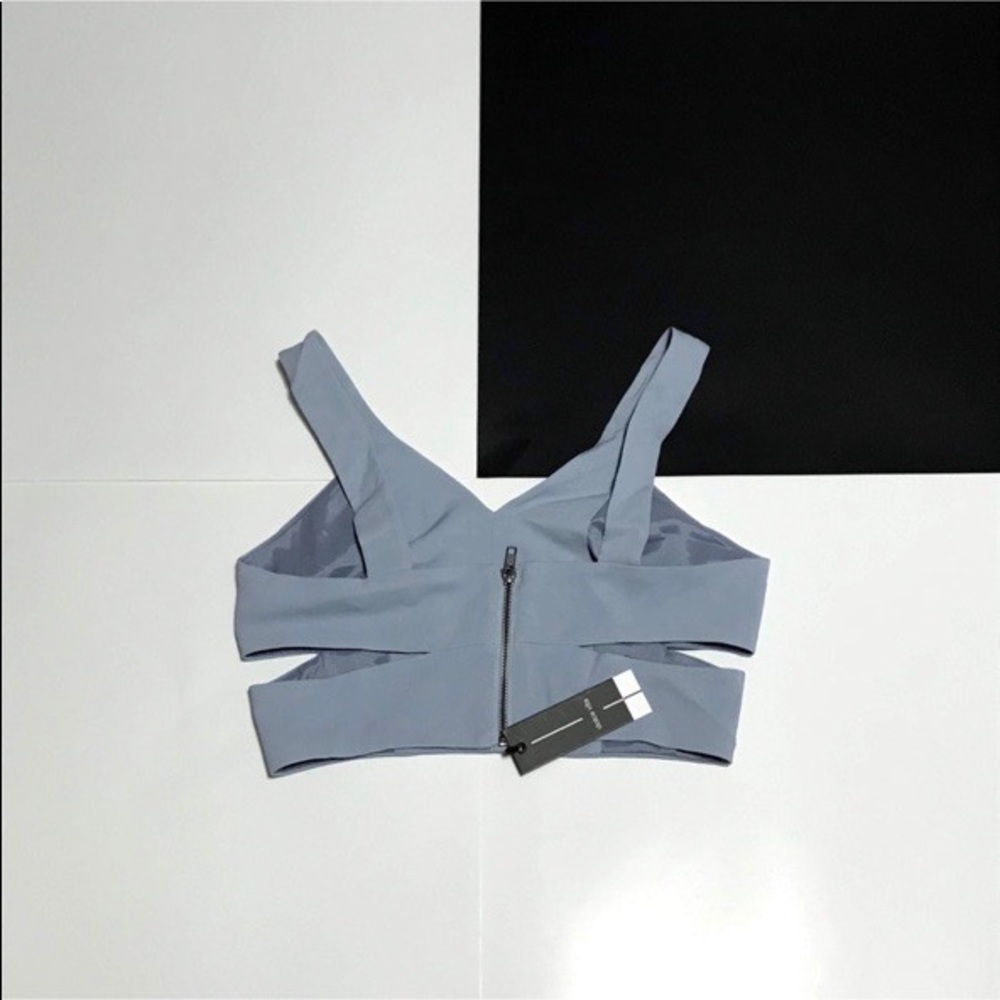 Dolce Vita Lily Cropped Bustier Top Blue Blouse S - Picture 2 of 4